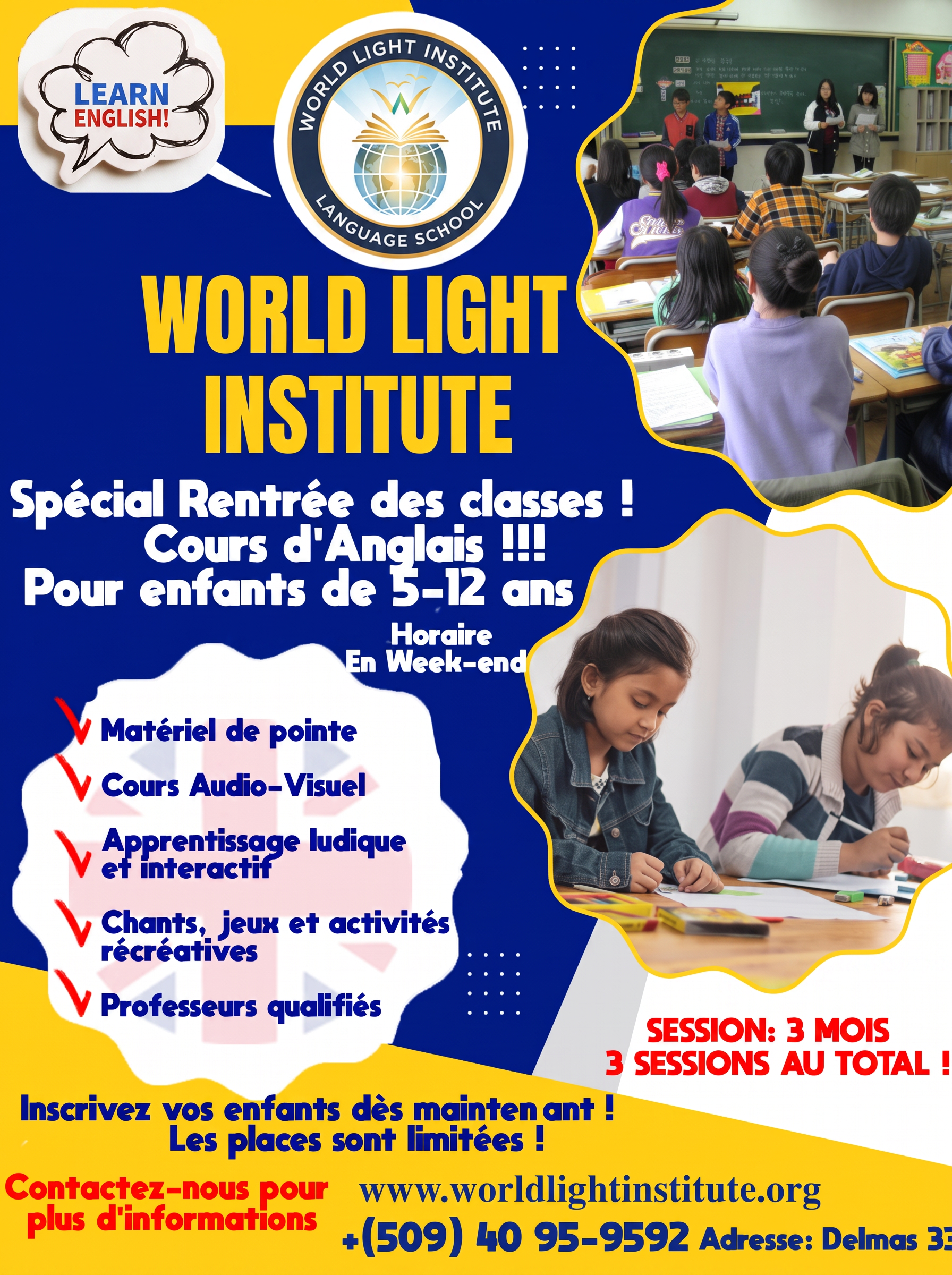 World Light Institute — Rentrée des classes